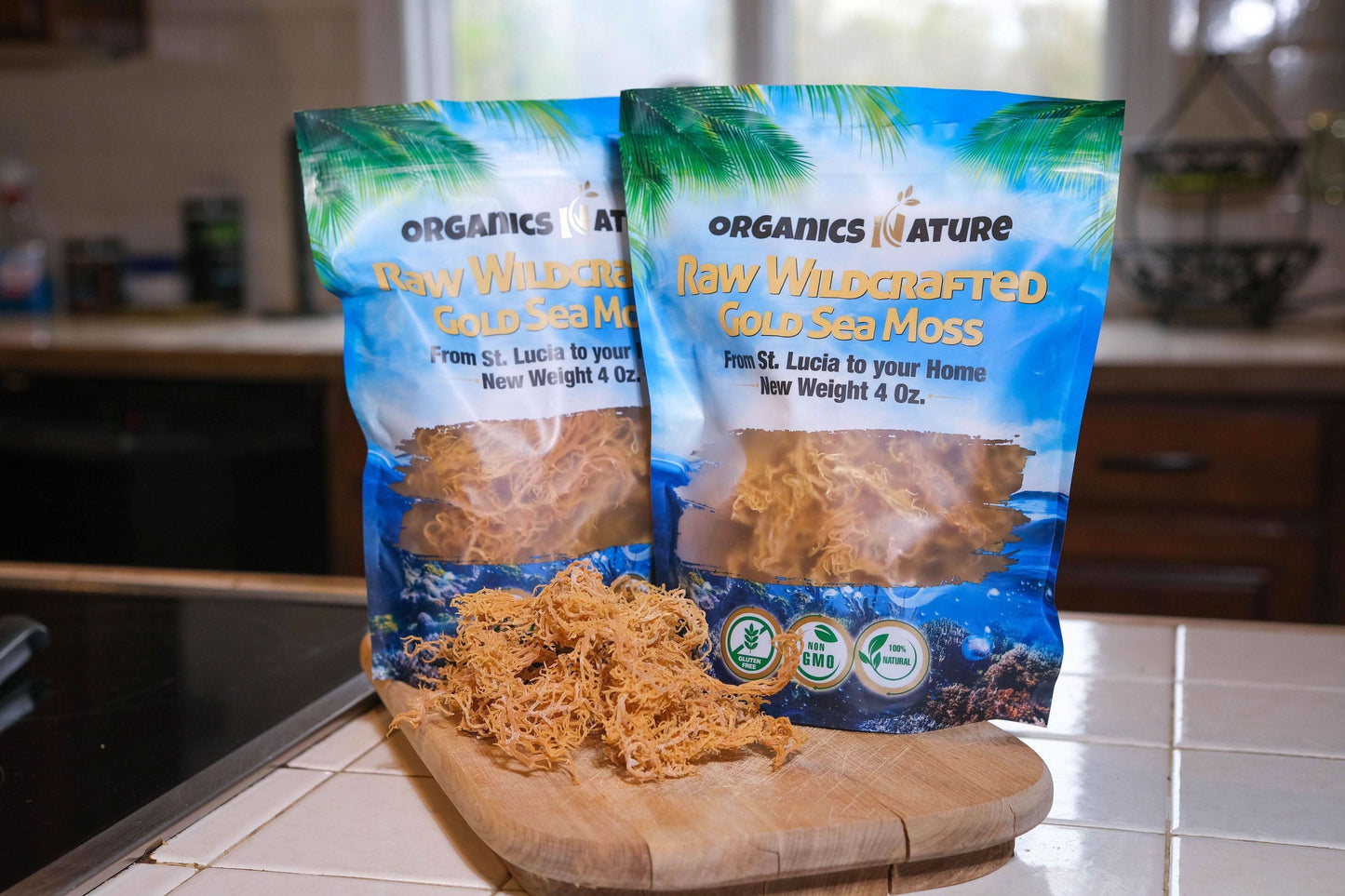 Raw Wildcrafted Sea Moss 4oz by Organics Nature - GoodWood