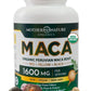 Mother Nature USDA Organic Maca Root Capsules 1600mg, Vegan, Raw Maca Supplement for Stamina, Hormonal Balance & Well-Being, Non-GMO Premium Peruvian Maca for Men & Women, Reproductive Health (120ct)