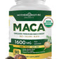 Mother Nature USDA Organic Maca Root Capsules 1600mg, Vegan, Raw Maca Supplement for Stamina, Hormonal Balance & Well-Being, Non-GMO Premium Peruvian Maca for Men & Women, Reproductive Health (120ct) - GoodWood