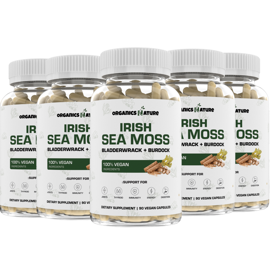 Sea Moss With Bladderwrack & Burdock Root - 1 Bottle by Organics Nature