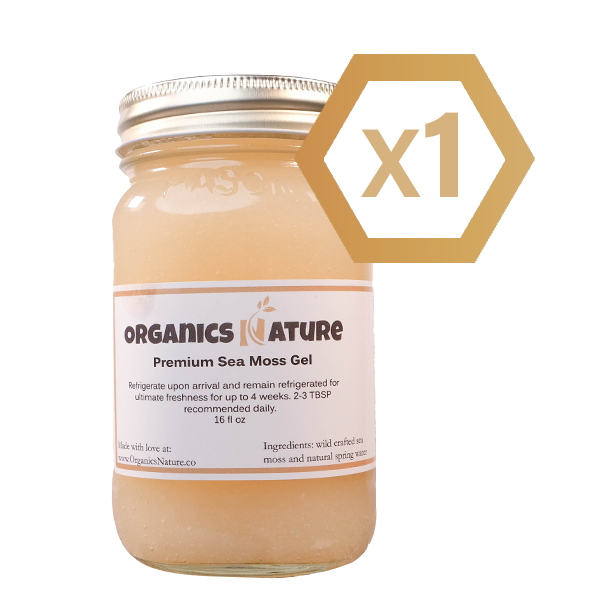 Sea Moss Gel - St. Lucian Sea Moss Gel Single 16oz Jar by Organics Nature - GoodWood